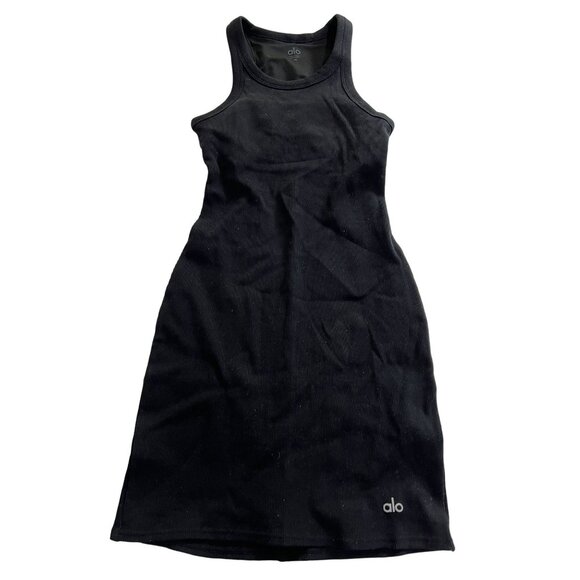 ALO Yoga Dresses & Skirts - NWOT ALO Yoga Ribbed Tank Dress in Black